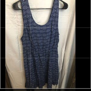 Navy Blue Dress with Back Cutout